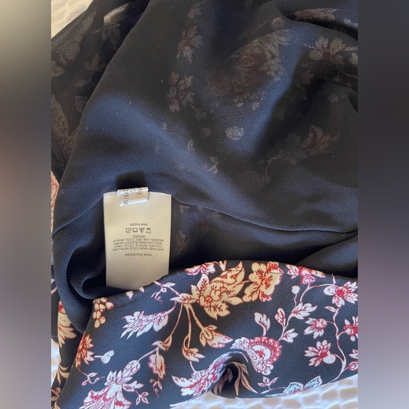 Express Black and Pink Floral Sleeveless Tank Top - Picture 6 of 6